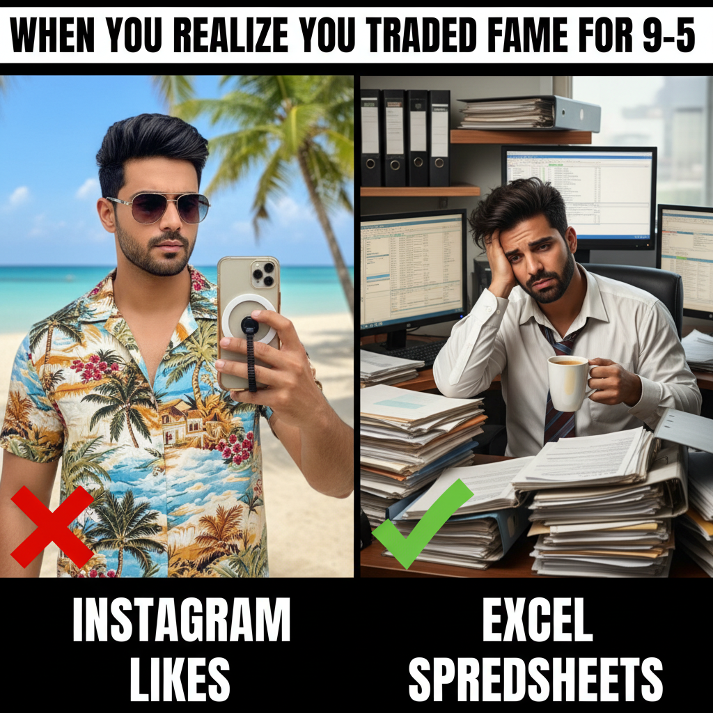 Varun Mohan: Influencer vs Corporate Life Meme Showdown
