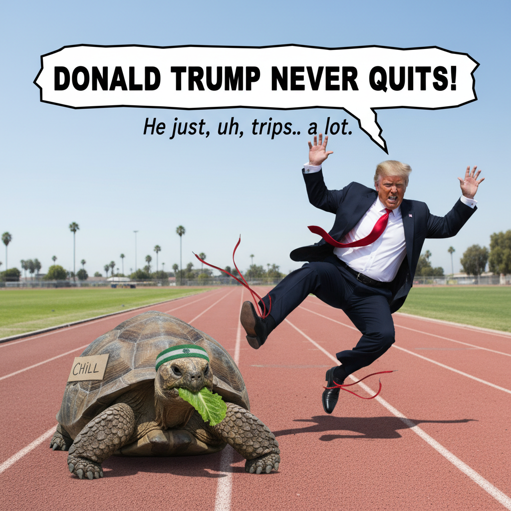 Never Give Up: Trump's Endless Determination Meme