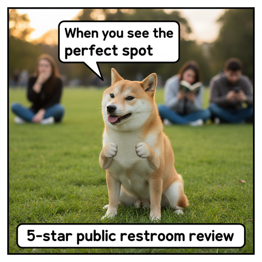 When you finally find a place to poop in peace