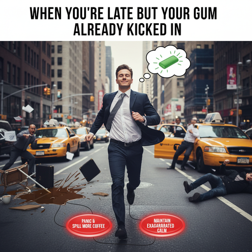 Late for Work but Chill Thanks to Gum