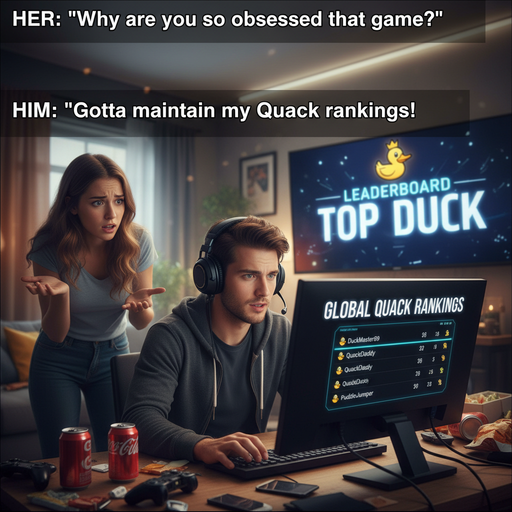 When you prioritize your Quack leaderboard over sleep