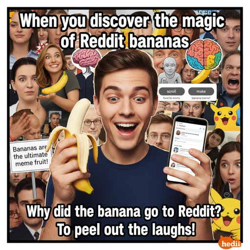 When you find a banana on Reddit and it becomes your whole day