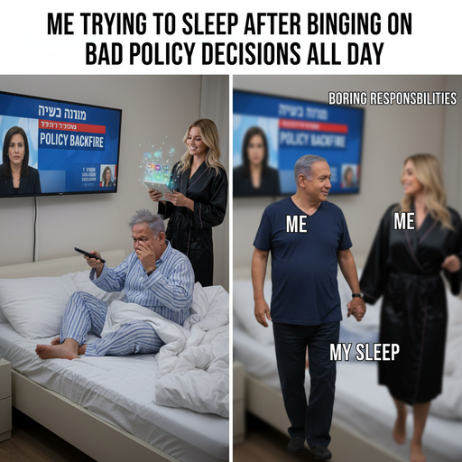 When Netanyahu Tries to Sleep But the News Won't Let Him