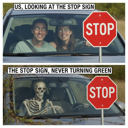 When the stop sign has other plans