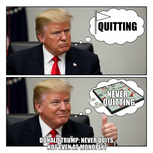 When you won't stop until you win, even at Monopoly!