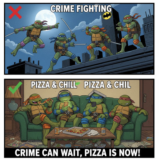 When the Ninja Turtles Choose Snacks Over Crime-Fighting