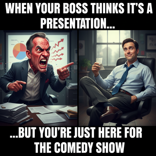 When Your Boss Tries to Be Serious But You're Just There for the Laughs