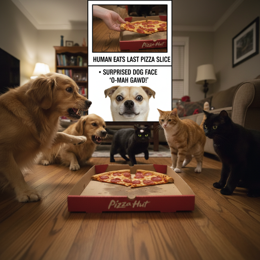 When Dogs and Cats Battle for Pizza Hut Slices