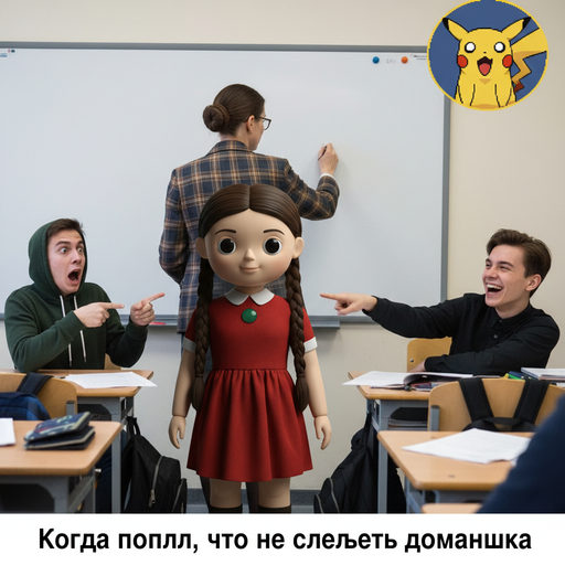 Когда учитель превращается в куклу из 'Игры в кальмара'