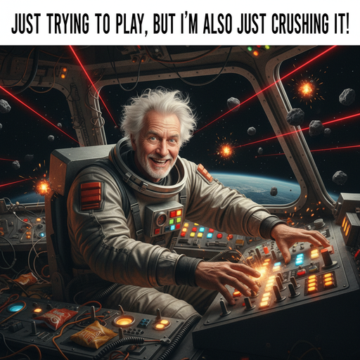 When Your 67-Year-Old Dad Joins You for a Game in Space