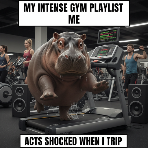 When You're Trying to Stay Fit, But Life's a Hippo