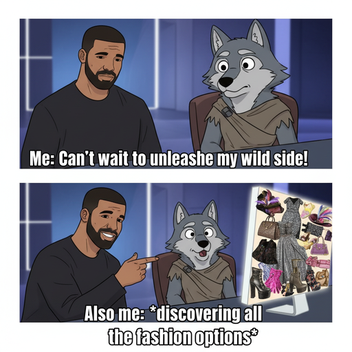 When a Wolf Discovers the Power of Online Shopping