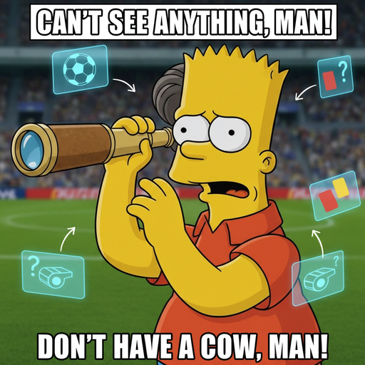 When Referees Support Milan vs Bart Simpson's Blindness
