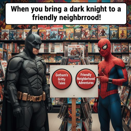 When Batman Meets Spider-Man at the Comic Shop