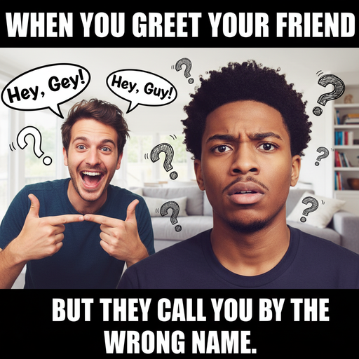 When your friend greets you but it's not 100% clear who they're talking to