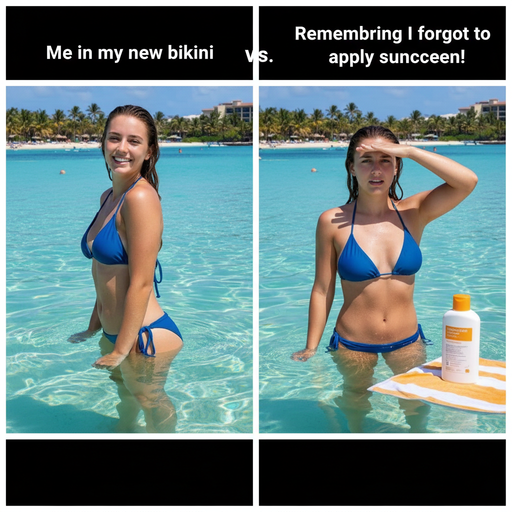 When You Pose Confidently But Forget the SPF