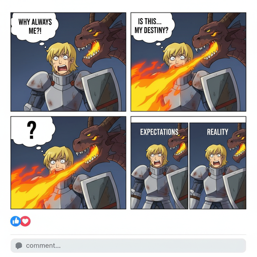 When You Face the Dragon's Fire, But You're Just Trying Your Best