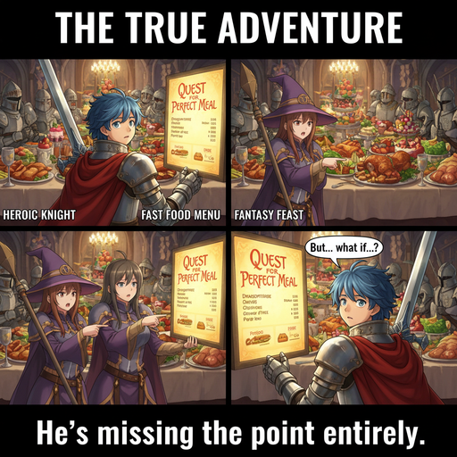 When the Knight's Quest is Just for Food