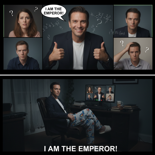 Quando você acha que é o imperador, mas só está no Zoom!