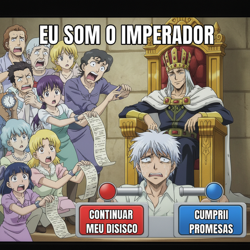 Quando você percebe que é o imperador da procrastinação