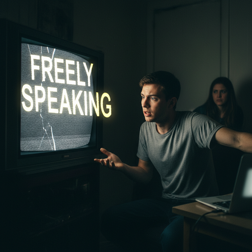 When You Try to Speak Freely But the TV is Still Static