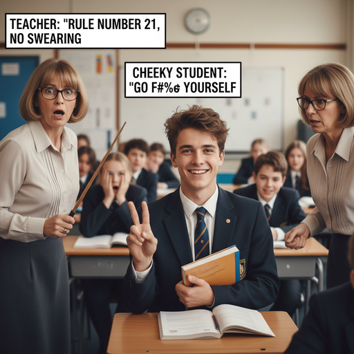 When teachers enforce rules but kids have no chill