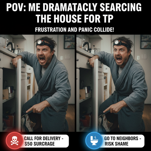 When You Realize the Toilet Paper is Missing