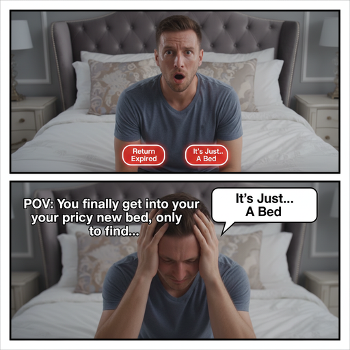 When You Realize Your Expensive Bed is Just a Bed