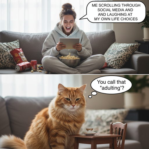 When you realize you're just as relatable as a cat meme