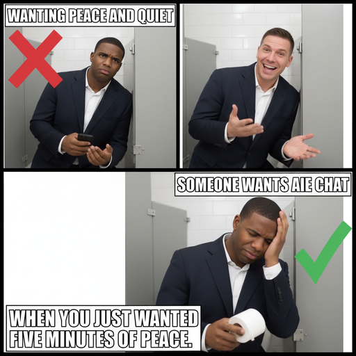 When You’re Stuck in the Bathroom With a Total Stranger