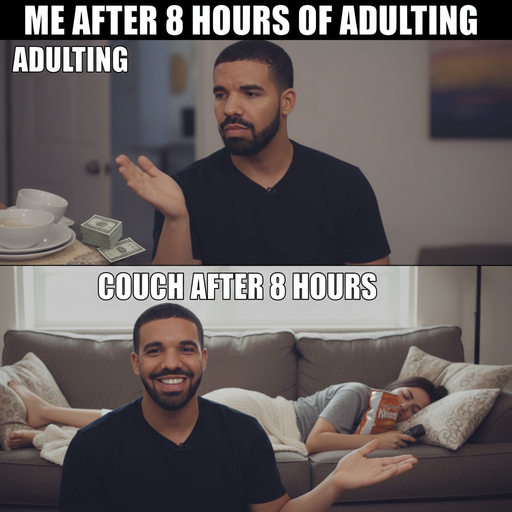 When You Finally Sit Down After a Long Day