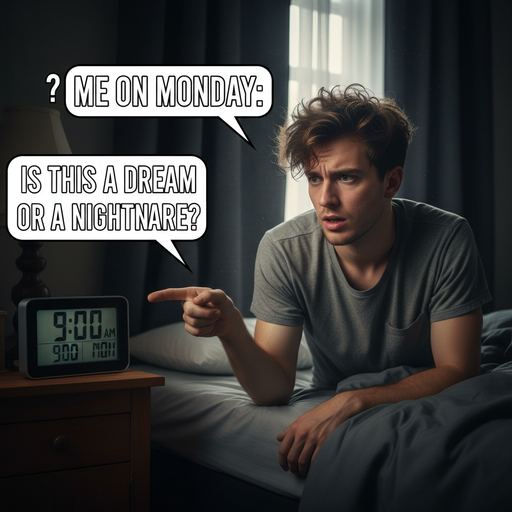 When You Wake Up Late and Realize It's Monday