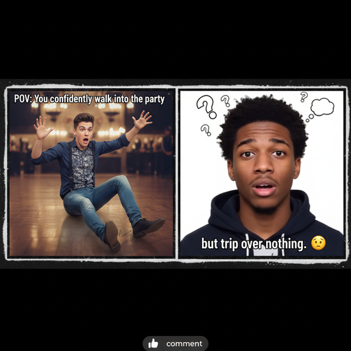 When You're Trying to Look Cool but Fall Flat