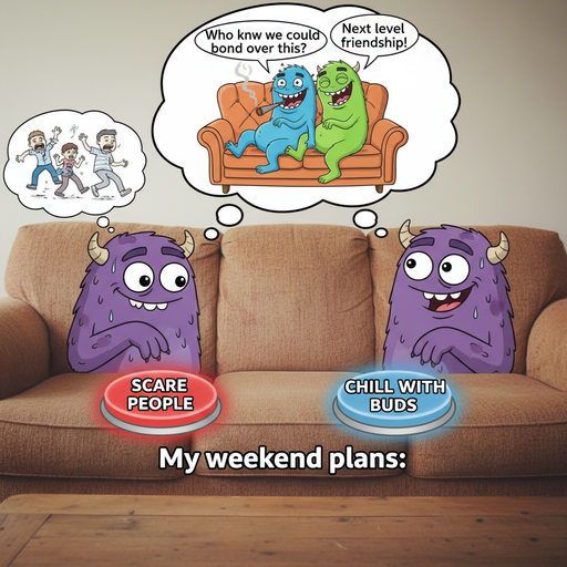 When Monsters Ditch the Scares for a Chill Session