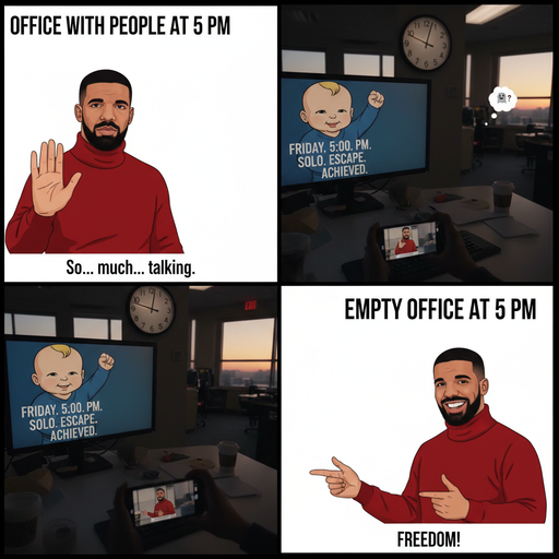 When Work is Over and You're Finally Free!