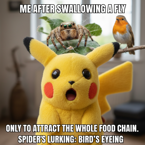 When you accidentally become fly-fast food!