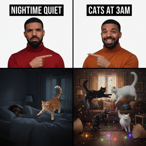 When Your Cat Thinks It's Time to Party