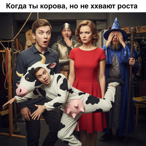 Когда ты на репетиции, но забыл, что не в полный рост