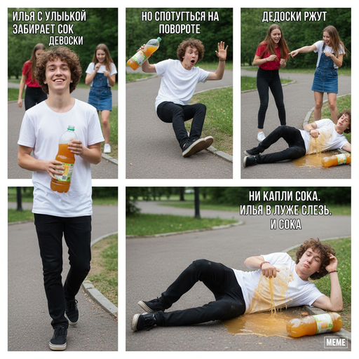 Илья: король яблочного сока и падений
