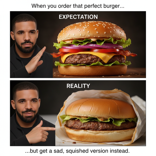 Burgers: Ads vs. Reality
