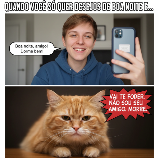 Quando você tenta ser amigável, mas a vida diz não