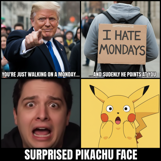 When You Realize It's Monday and Trump Just Noticed You