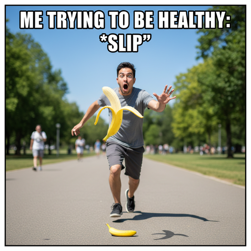 When you're on a health kick but the banana isn't up for it