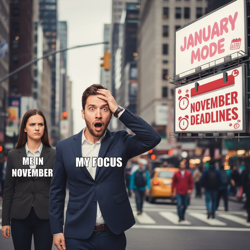 When you realize it's already November but you didn't achieve your goals