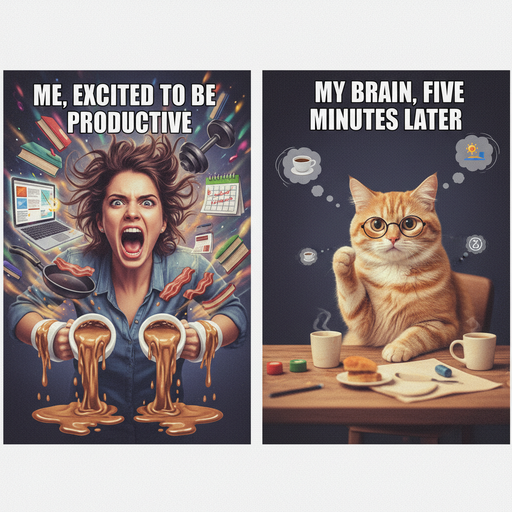 When you try to finish 67 things on your to-do list at once