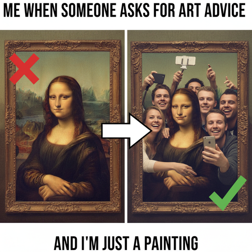 When you realize Mona Lisa has been judging us for centuries