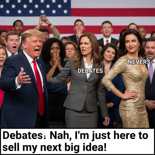 When Trump enters a debate like it's a late-night infomercial