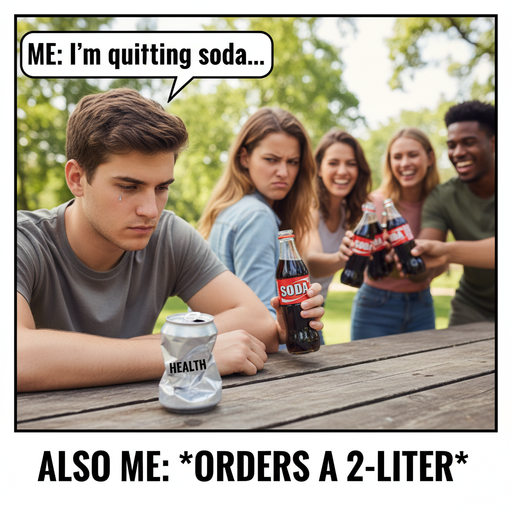 When You're Forced to Give Up Soda for Health