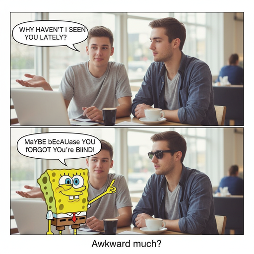 When your friend forgets they're the one with bad eyesight