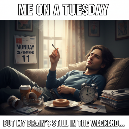 When You Realize It’s Monday but You’re Still in Weekend Mode